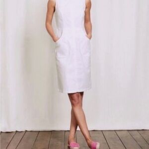 Boden White Sleeveless Dress